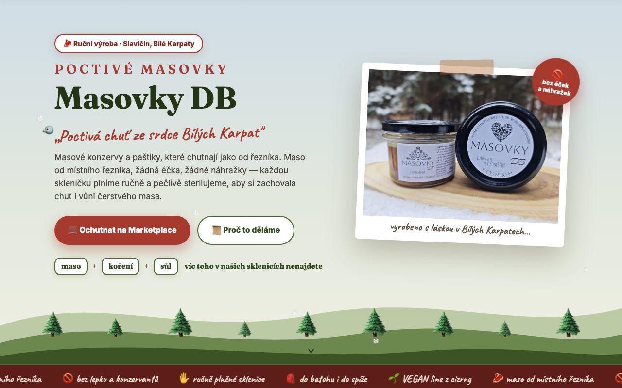 Náhľad webu Masovky DB