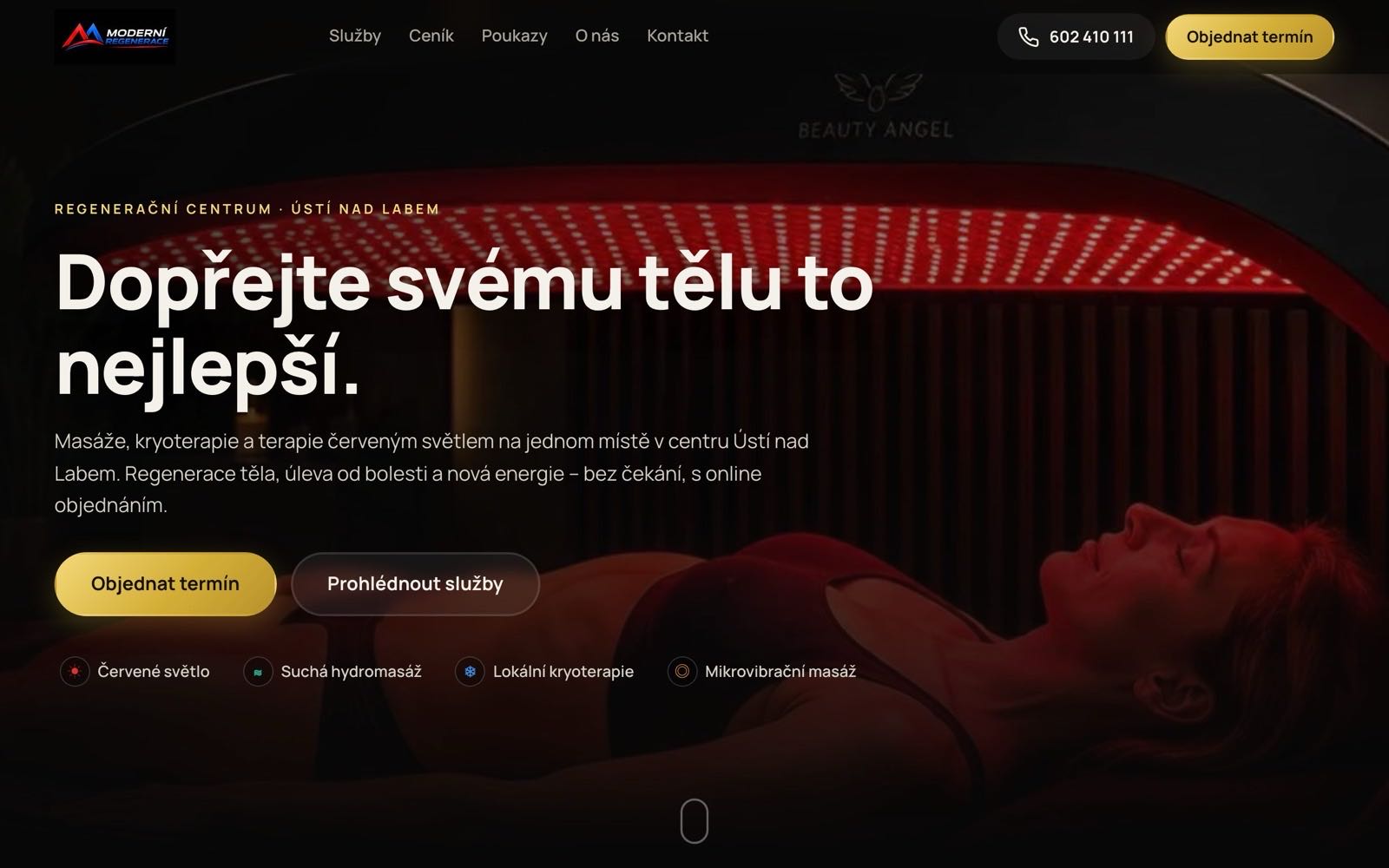 Úvodná stránka webu Moderní regenerace