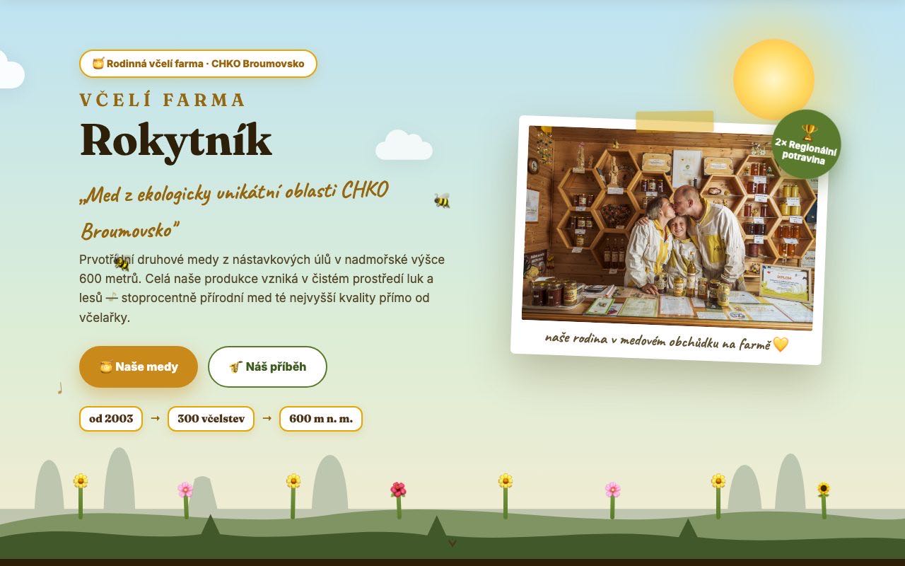 Náhľad webu Včelia farma Rokytník