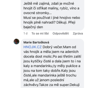 Snímka obrazovky s recenziou zákazníčky na Facebooku