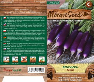 Reďkovka - Raphanus sativus - FELICIA - fialovobiela, valcovita