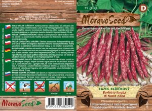Fazuľa keríčková - Phaseolus vulgaris - BORLOTTO L.DI FUOCO NANO - melírovaná