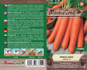 Mrkva skorá - Daucus carota L. - ANETA F1