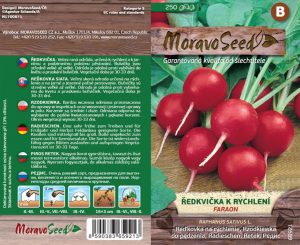 Reďkovka - Raphanus sativus - FARAON - červena okrúhla na rýchlenie