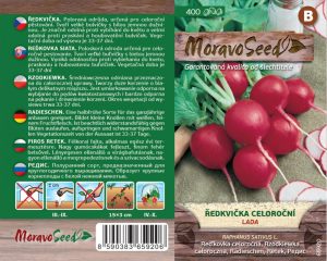 Reďkovka - Raphanus sativus - LADA - celoročná, okrúhla, červena